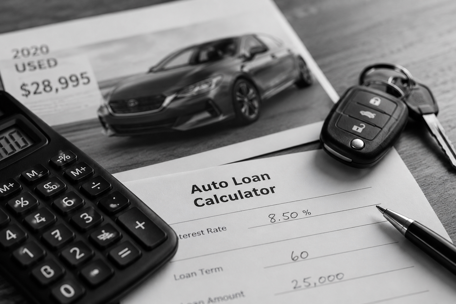 Calculator, financing paperwork, and the math that high rates broke