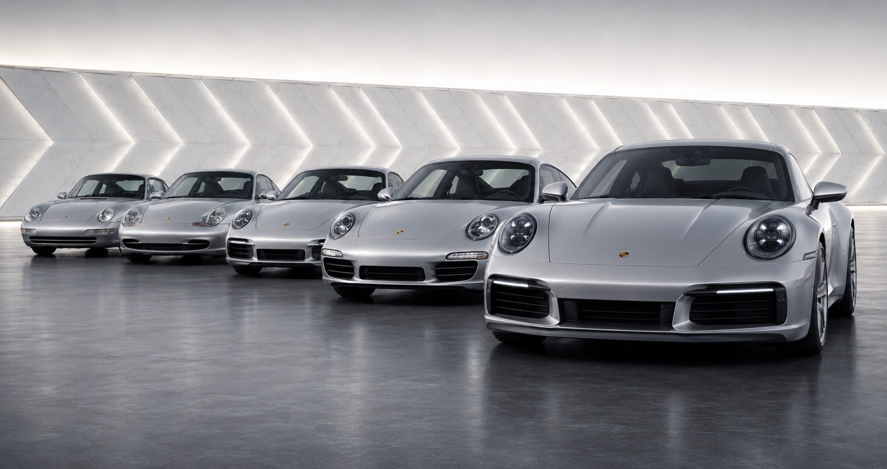Porsche 911 in profile against a clean backdrop